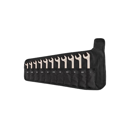 Tekton Angle Head Open End Wrench Set with Pouch, 11-Piece (3/8-1 in.) WAE91402